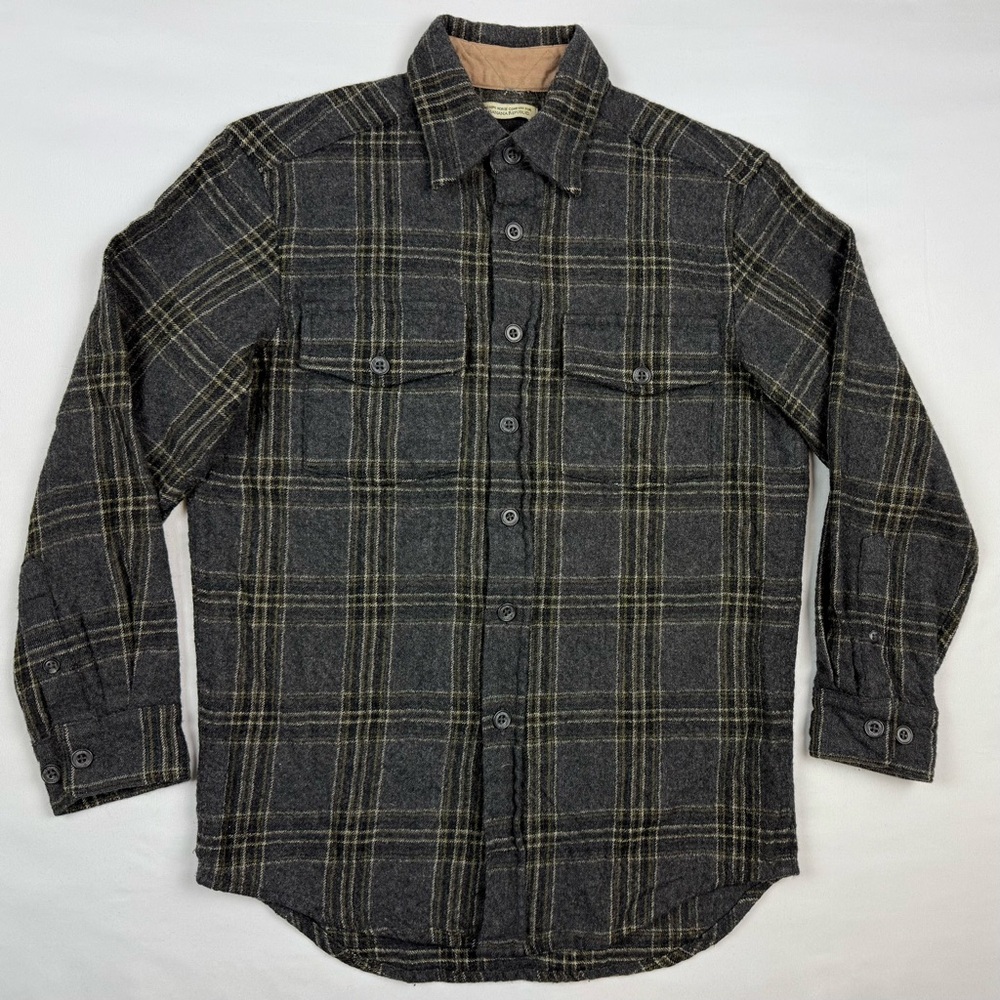 Joseph Morse Banana Republic Mens Wool Flannel Shirt Small Plaid Long Sleeve C6